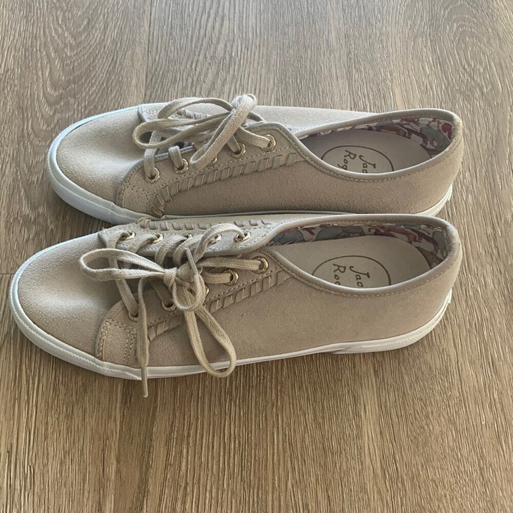 Jack Rogers‎ Carter Sneakers Tan Size 6.5 Waterproof Suede